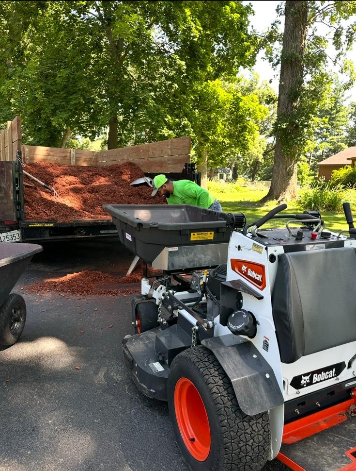Mulch installation process